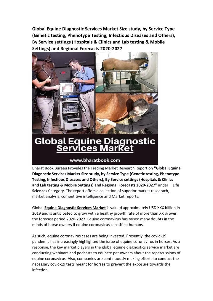 global equine diagnostic services market size