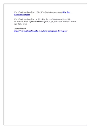 hire wordpress developer hire wordpress