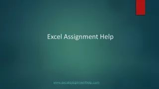 excel assignmnet help