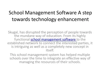 school management software a step towards technology enhancement