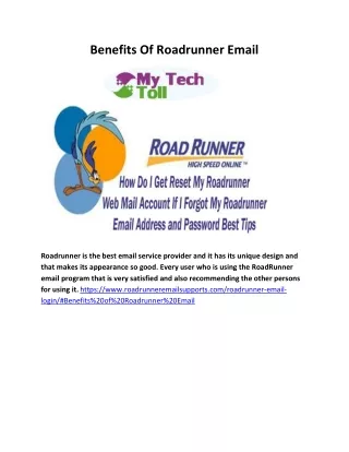 benefits of roadrunner email