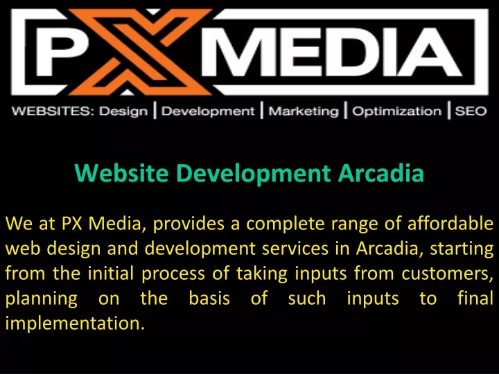website development arcadia