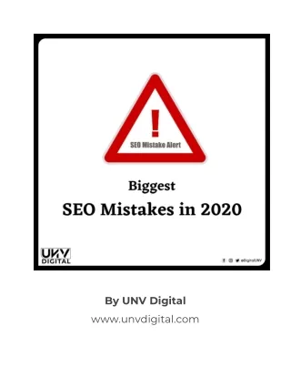 Top SEO Mistakes to Avoid in 2020
