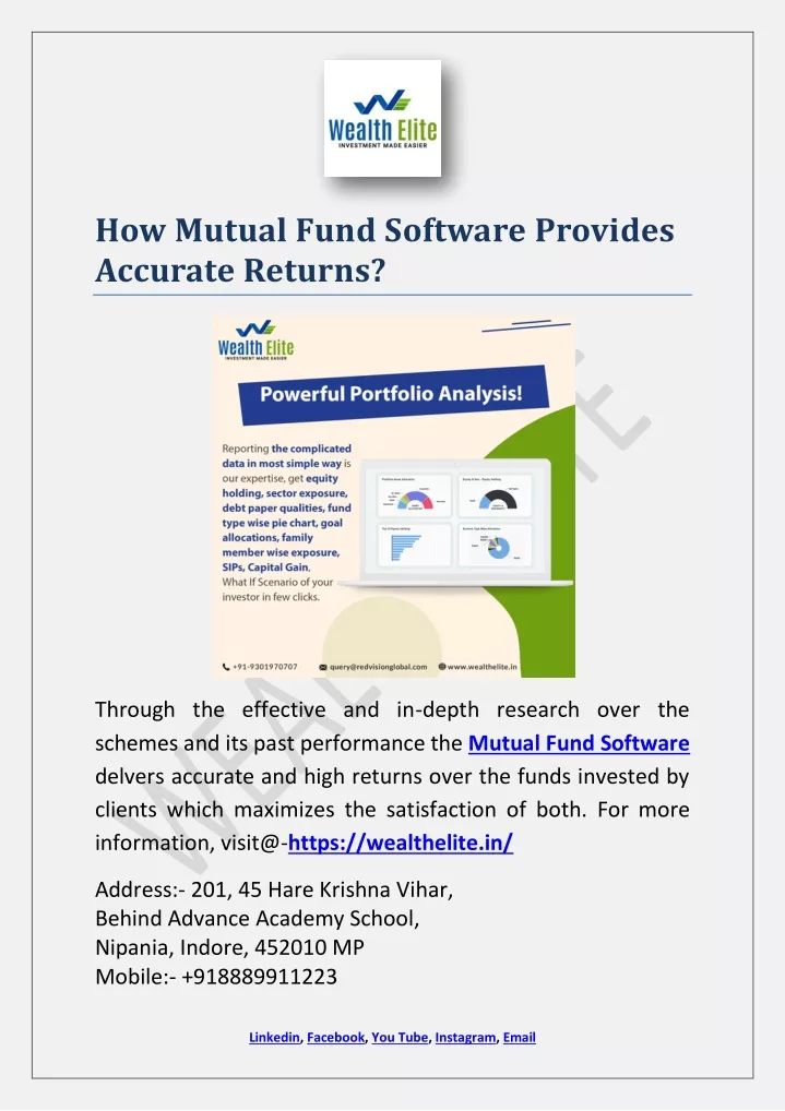 how mutual fund software provides accurate returns