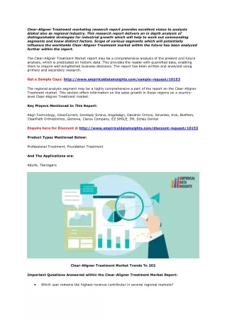 clear aligner treatment marketing research report