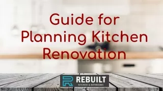 Guide for Planning Kitchen Renovation
