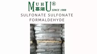 Sulfonate Sulfonate Formaldehyde-Muhu Constructions