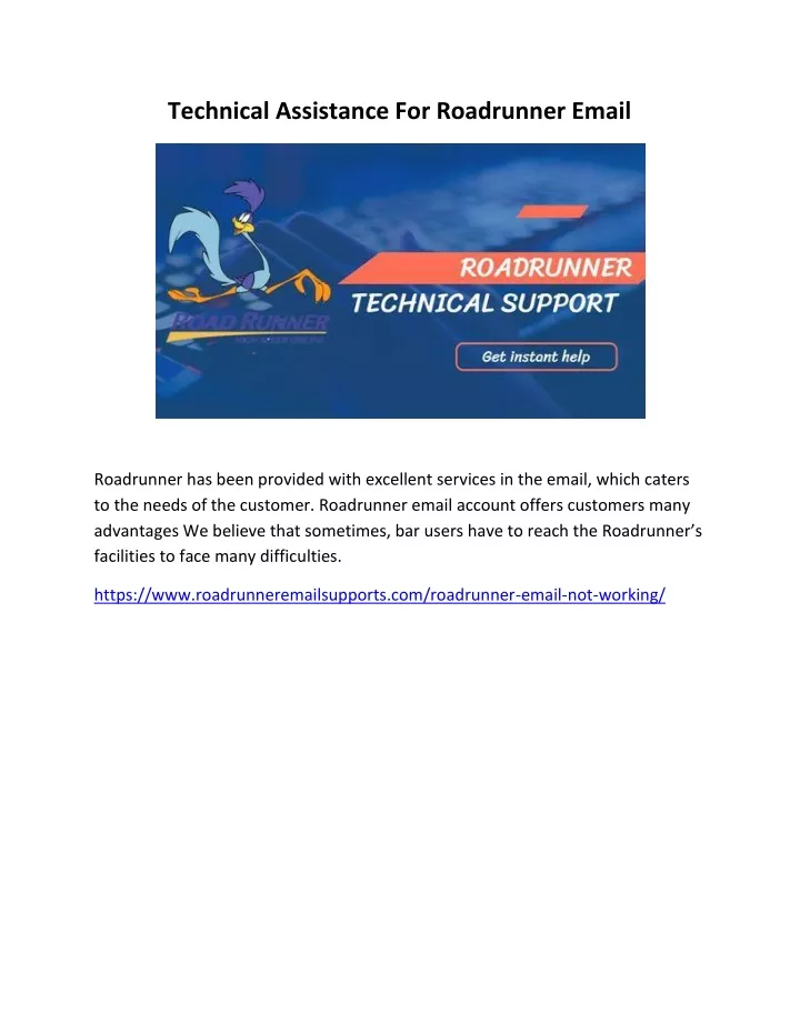 technical assistance for roadrunner email