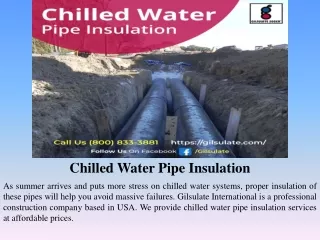 chilled water pipe insulation