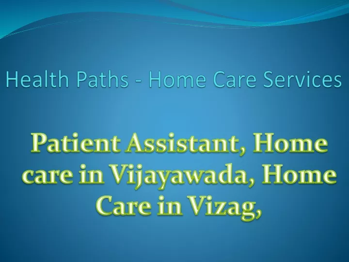 health paths home care services
