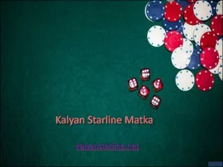 Kalyan Starline Matka