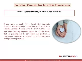 Common Queries for Australia Fiancé Visa
