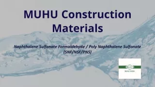 Naphthalene Sulfonate Formaldehyde | MUHU China