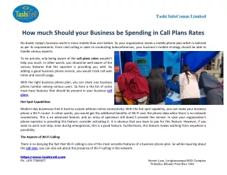 How much Should your Business be Spending in Call Plans Rates?