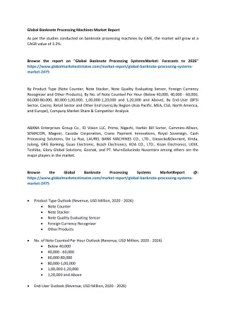 global banknote processing machines market report