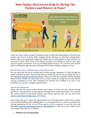 how online directories help us hiring the packers