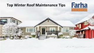 Top Winter Roof Maintenance Tips
