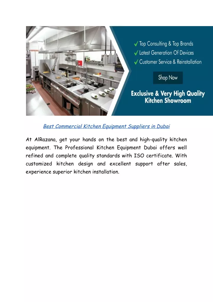 best commercial kitchen equipment suppliers