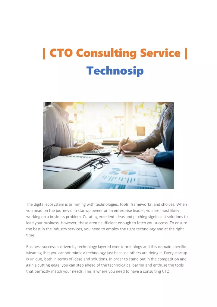 cto consulting service technosip
