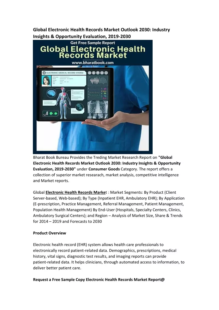 global electronic health records market outlook