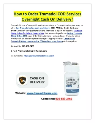 how to order tramadol cod services overnight cash