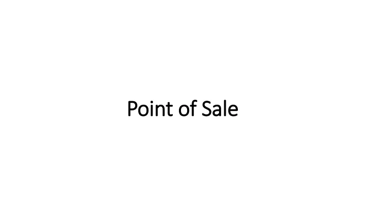 point of sale