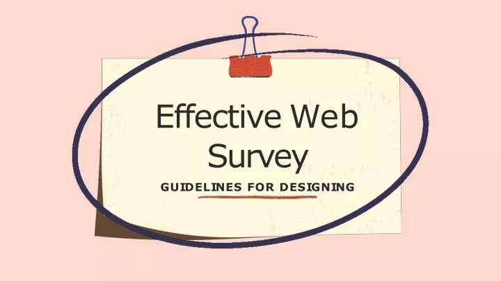 effective web survey