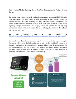 smart meters market growing