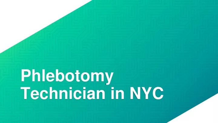 phlebotomy technician in nyc