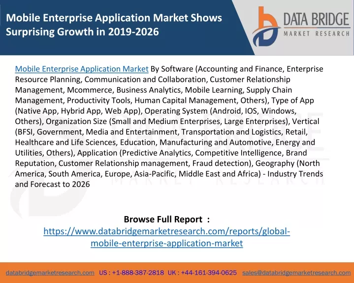mobile enterprise application market shows