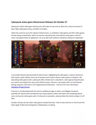 CATACLYSM PRIVATE SERVERS – RECOMMENDED TOP CATA SERVERS