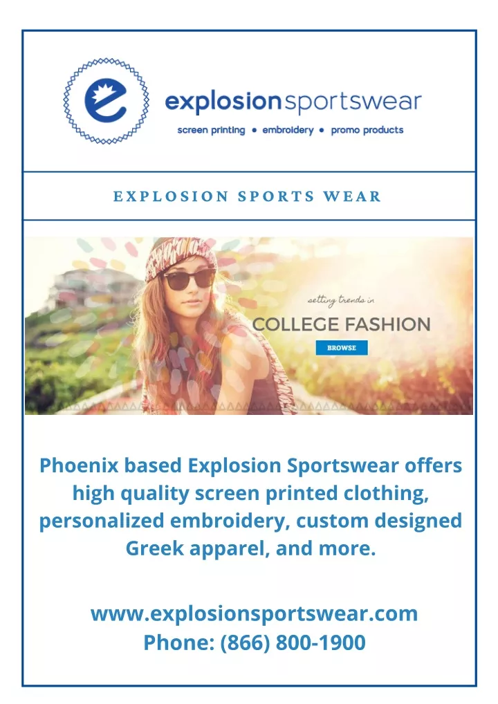 explosion sports wear