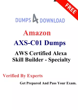 Amazon AXS-C01 PDF Dumps - AXS-C01 Online Test Engine