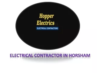 Electrical Contractor in Horsham