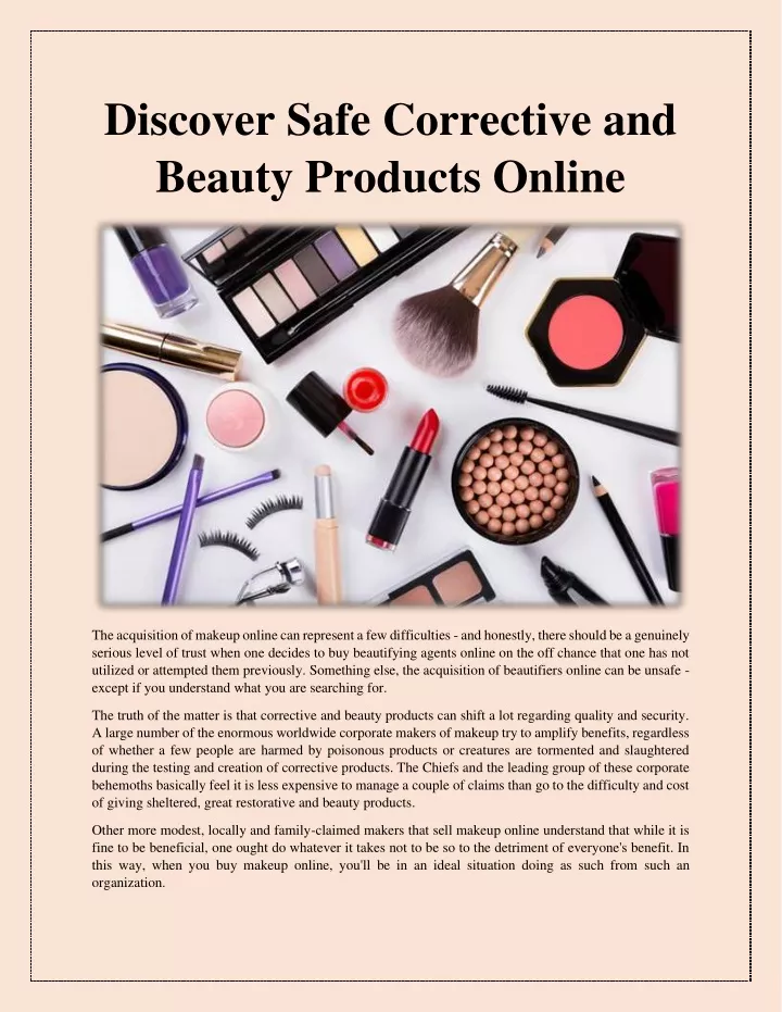 discover safe corrective and beauty products