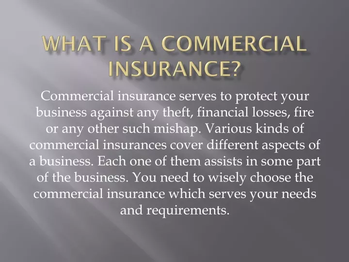 what is a commercial insurance