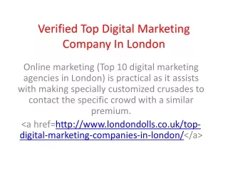 Verified Top Digital Marketing Company In London