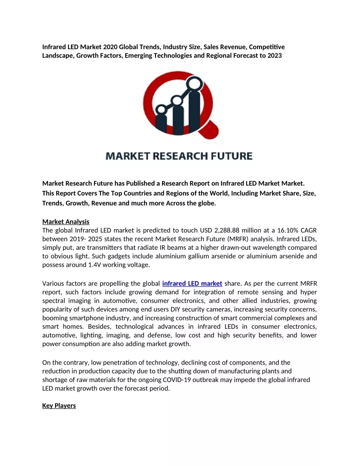 infrared led market 2020 global trends industry