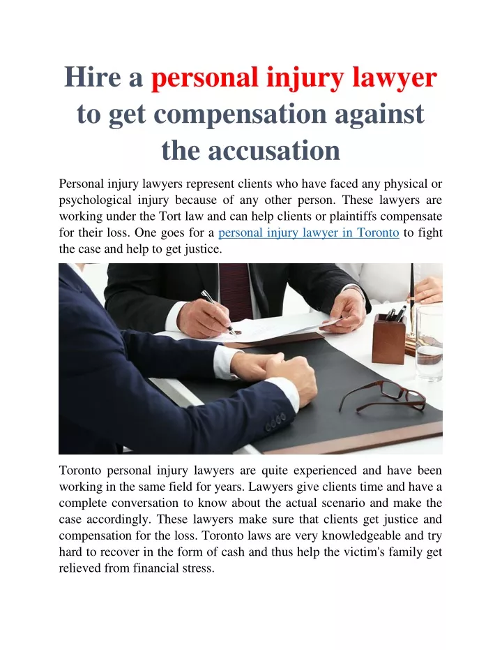 hire a personal injury lawyer to get compensation