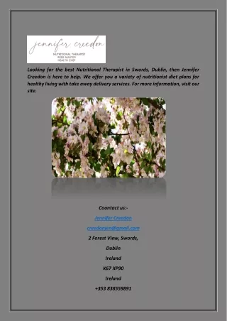 looking for the best nutritional therapist