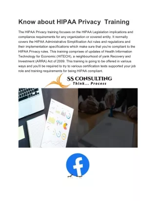 know about hipaa privacy training the hipaa