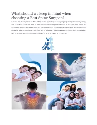 Degenerative Spine Clinics In Mumbai | Wearespine.in