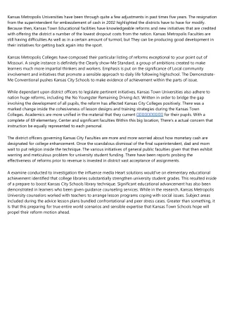 kansas metropolis universities have been through