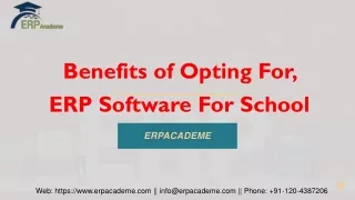 Benefits of Opting For, ERP Software For School