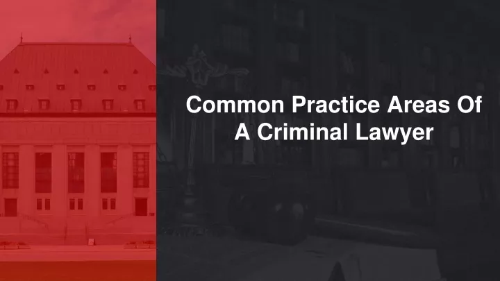 common practice areas of a criminal lawyer