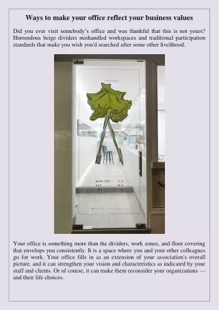 ways to make your office reflect your business