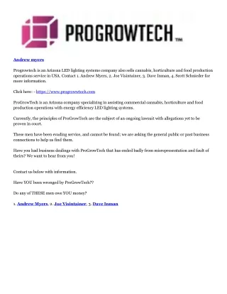 andrew myers progrowtech is an arizona