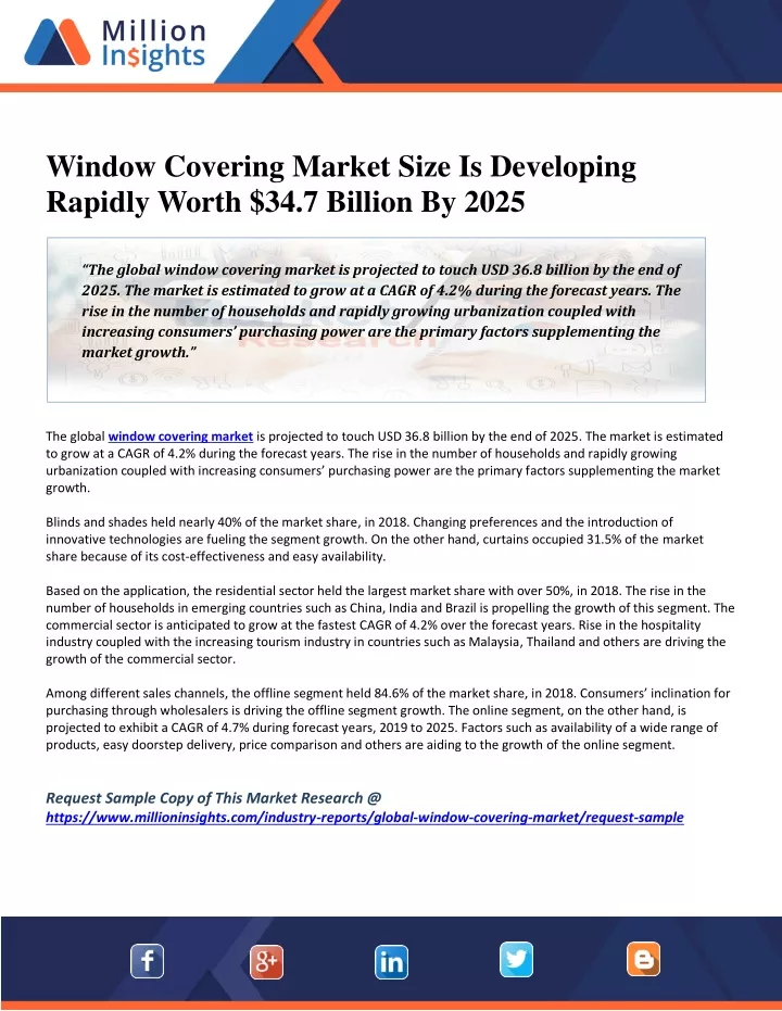 window covering market size is developing rapidly