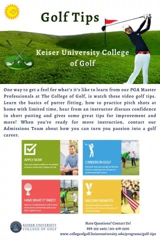 Golf Tips - Keiser University College of Golf