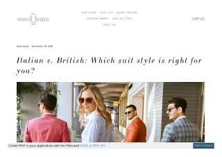 Italian v. British: Which suit style is right for you?